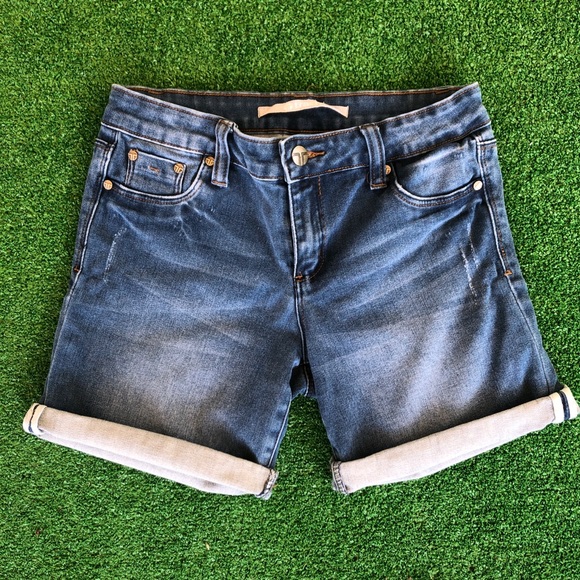 Tractr Pants - Tractr Stretch Denim Shorts